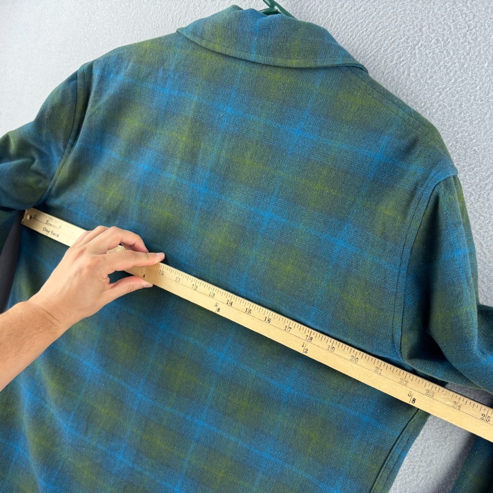 Vintage 60s Pendleton Sport Coat Blazer Mens Medium Shadow Plaid Wool 49er - Picture 8 of 12
